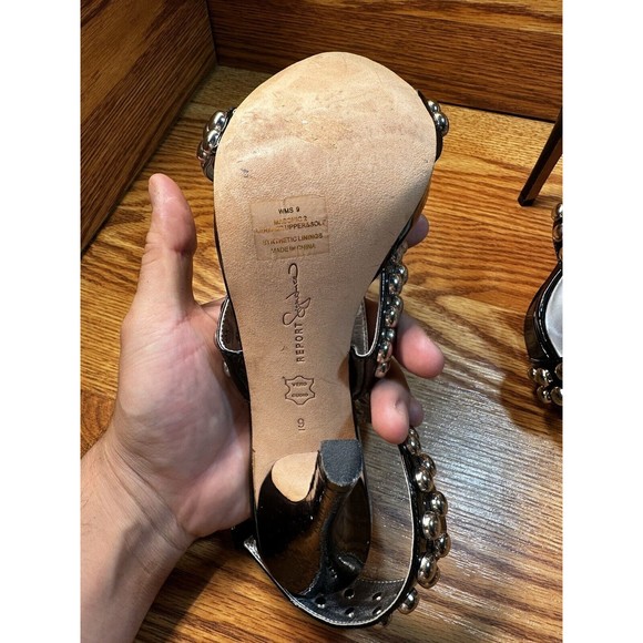 Report Signature Womens Masonic 2 Studded High Heel Black Size 9 - Picture 5 of 6